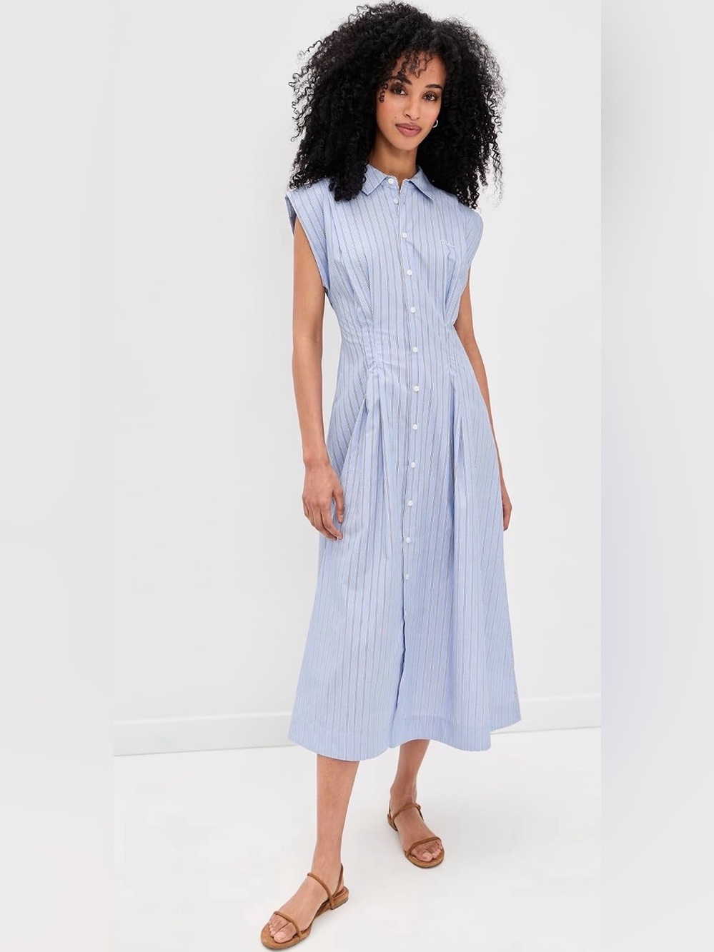 MOTHER • NWT the Mint Condition striped dress in get in in line midi XL